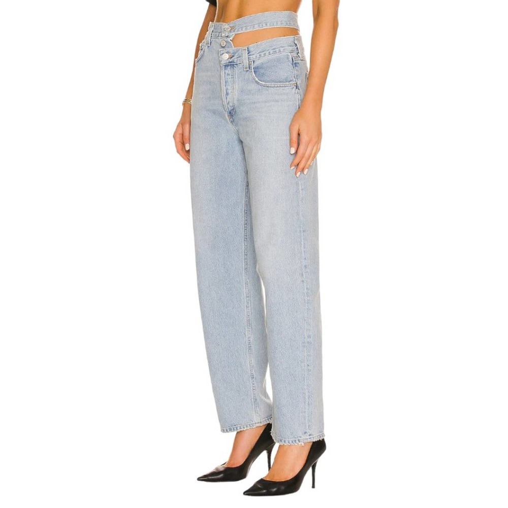 AGOLDE Relaxed Straight Leg Ultra-high Broken Waistband Jean - Picture 4 of 6